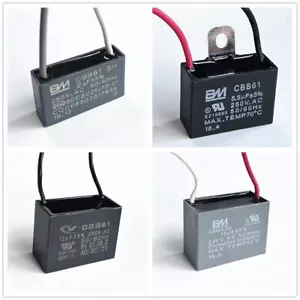 Condensador CBB61 250V 2 hilos 1/2/3/3,5/4/5/6/7/8/9/10/12/15/18/20/24/25/30 UF - Imagen 1 de 5
