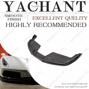 DRY CARBON vrs Front Lip Bumper Diffuser Spoiler For 15-19 Ferrari F488 GTB - Picture 1 of 12