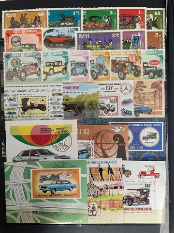Car / Transport thematics superb page including minisheets Cover