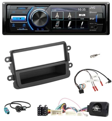 JVC Bluetooth Lenkrad USB DAB Autoradio für Dacia 2012-2021 dunkelgrau - Bild 1 von 4