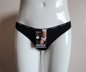 Bonds Ladies WRFM BAC Black Icons Kini High Leg Brief Size 10 New - Picture 1 of 5
