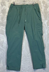 Eddie Bauer Travex Hose Damen Large grün Kordelzug Schlitz Knöchel Wandern Freizeit - Bild 1 von 16