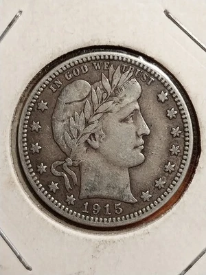 1915-D US Silver Barber Quarter Dollar - Image 1 of 4