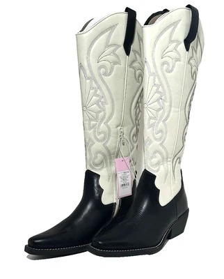 Botas occidentales blancas Wild Fable “Kenzi” - Talla 7,5 | Vaquera chic + espuma viscoelástica Foto 1 de 4