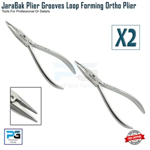 X2 Orthodontic JaraBak Plier Grooves Loop Forming Dental Archwire Bending Pliers - Picture 1 of 8
