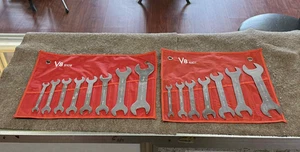**NICE** V8 Tools #8307 & #8109 15pc Super Thin SAE/Metric Wrench Set - Picture 1 of 10