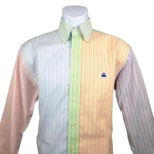 Brooks Brothers Men's Size S Colorblock Striped Button Down Shirt - Picture 1 of 6
