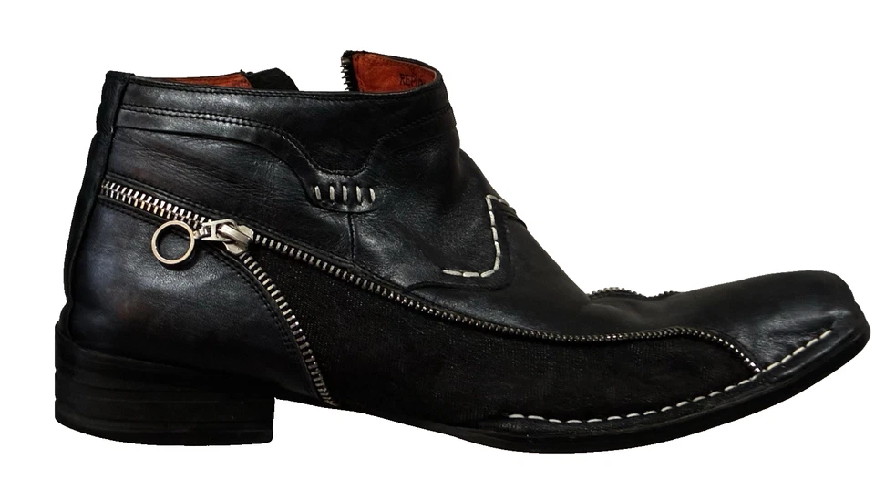 Zapatos de Vestir Robert Wayne Negros “Cóctel” Diseño Cremallera Frontal, Talla 9 Foto 1 de 4