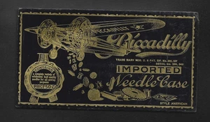Vintage Piccadilly Airplane Imported Needle Case - Picture 1 of 2