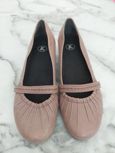 K By Clarks Beige Low Block 4cm Heel Shoes Size 7 EU 40 - Picture 1 of 6