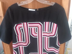 Promod Sommerkleid, Shirtkleid für Damen, Gr 38 schwarz/bunt, Auflösung  - Bild 1 von 5