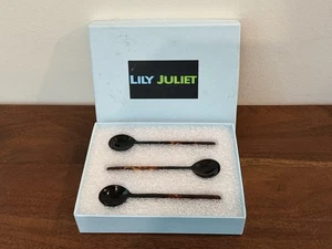 Lily Juliet Resin Löffel 3er Set - Black & Tortoise Shell, OVP - Bild 1 von 4