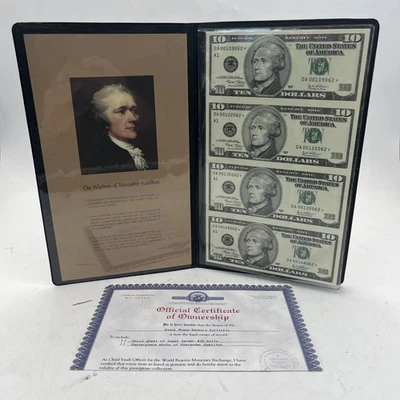 2003 $10 ✯Star Notes✯ Federal Reserve  Uncut Sheet of (4) - Image 1 of 3