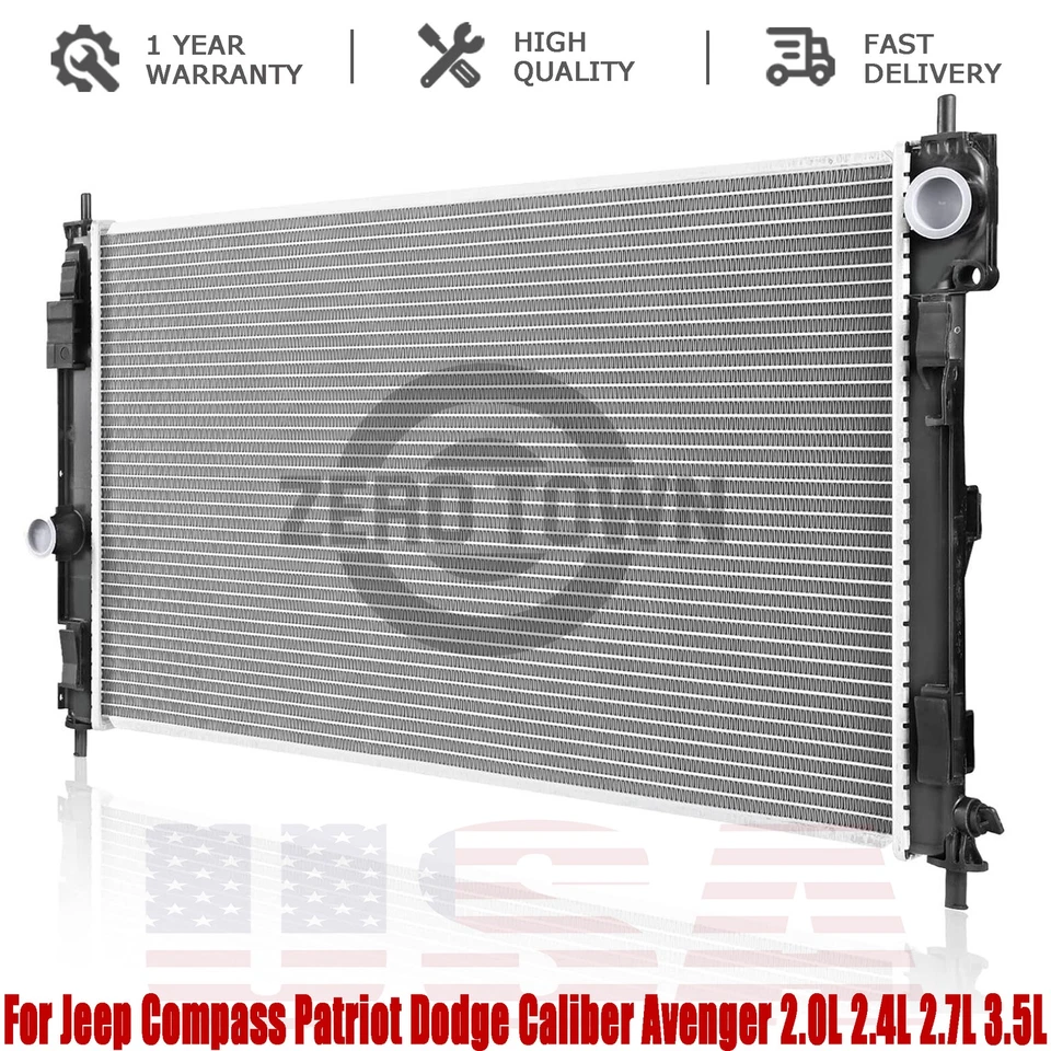 CU2951 Aluminum Radiator For 2007-2017 Jeep Compass Patriot 2.0L 2.4L l4 Foto 1 de 4