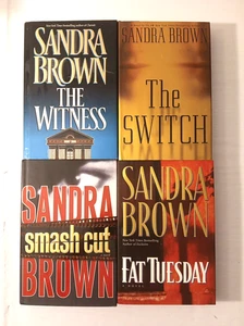 Sandra Brown Book Lot 4 HC – The Witness, Fat Tuesday, Smash Cut, The Switch - Foto 1 di 13