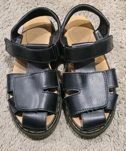 Sandali neri Dr. Martens bambina Moby II J taglia 2 - Foto 1 di 8