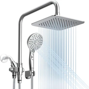 Dual Shower Head Combo, 8'' High Pressure Rain Shower Head with Handheld Spra... - Picture 1 of 9