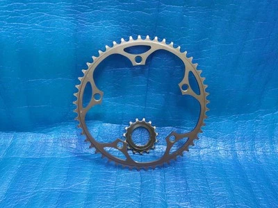 Plato Shimano Dura Ace FC-7710 52T 1/8" NJS + Enganche Dura Ace NJS 15T 1/8" Foto 1 de 4