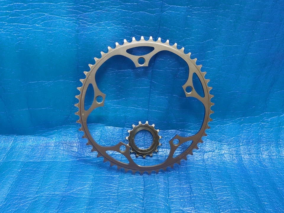 Shimano Dura Ace FC-7710 52T 1/8" NJS Chainring + Dura Ace NJS 15T 1/8" Cog - Image 1 of 4