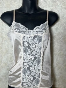 VTG Womens 34 Bestform Tan/Beige Camisole Adjustable Straps Lace Trim, So Lovely - Picture 1 of 16