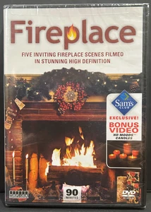 Fireplace Ambiance (DVD) 5 Inviting Fireplace Scenes - 90 Minutes NEW & SEALED - Picture 1 of 5