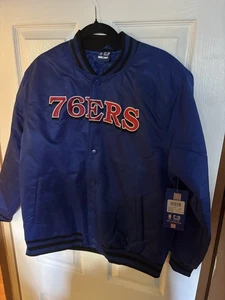 Philadelphia 76ers NBA Bomberjacke blau Medium neu mit Etikett $ 125 Einzelhandel - Bild 1 von 6
