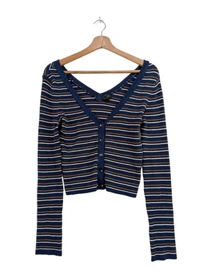 URBAN OUTFITTERS Cárdigan Mujeres Chaqueta Talla EU 36 azul-blanco-marrón - Imagen 1 de 4