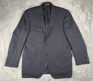 Canali Blazer Sport Coat Mens 42 Black Two Button Travel Water Resistant Wool - Picture 1 of 14