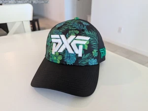 PXG Golf x New Era Mütze Hawaii 39THIRTY STRETCH M/L Floral Schwarz Grün - Bild 1 von 9