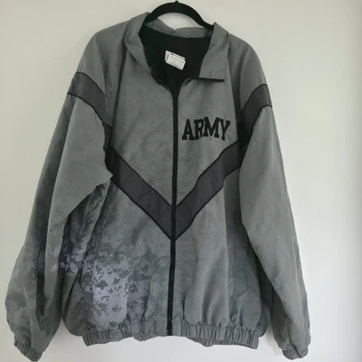 Chaqueta Skilcraft JWOD Ejército PFU Gris Geo Patrón Malla Forro Cremallera Frontal Nylon Talla L Foto 1 de 4