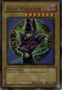 Dark Magician Unl Ed NA Print Creases Ultra LOB-005  Yu-Gi-Oh! - Poor - Picture 1 of 1