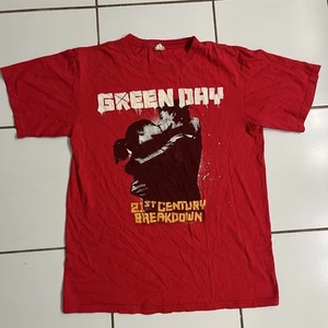Vintage Green Day 21st Century Breakdown Tour 2009 Band T-Shirt Red Anvil M - Picture 1 of 7