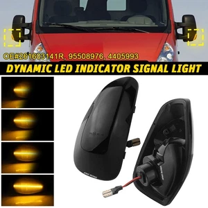 2x for Renault Master MK3 2010+ Dynamic LED Wing Mirror Indicator Signal Light - Picture 1 of 14