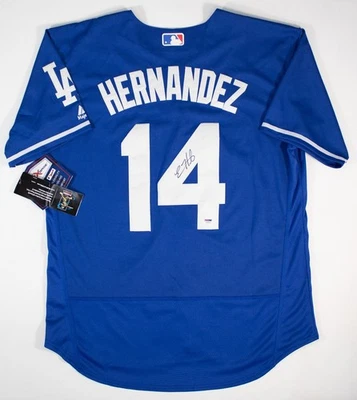 Kike Hernandez Signed/Autographed Los Angeles Dodgers Custom Jersey (PSA/DNA) - Image 1 of 2
