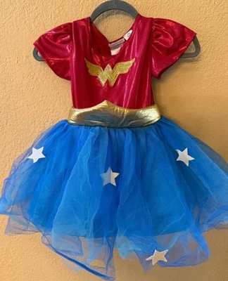 Pottery Barn Kids Girls Wonder Woman Halloween Costume Dres 4-5-6 - Image 1 of 3