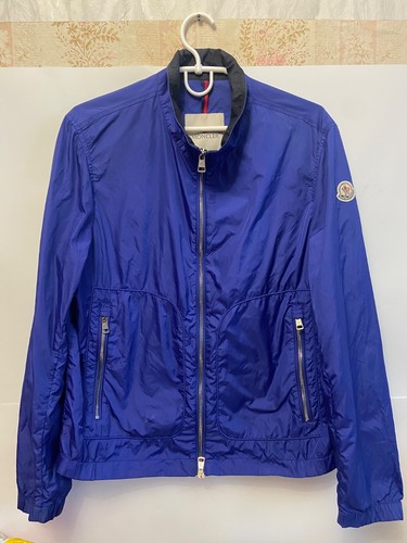 Giacca uomo vintage Moncler Renoir nylon blu taglia 2