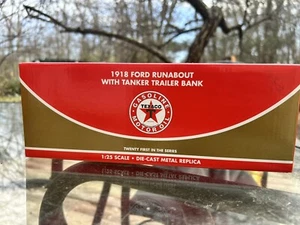 1918 FORD RUNABOUT WITH TEXACO TANKER TRAILER BANK - Picture 1 of 9