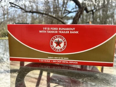 1918 FORD RUNABOUT WITH TEXACO TANKER TRAILER BANK - Image 1 of 4