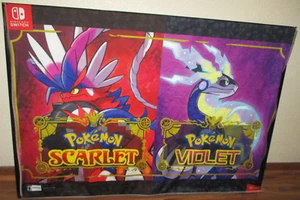 Gamestop Promo Nintendo Switch Pokemon Scarlet & Violet Cloth Poster EUC - Bild 1 von 4