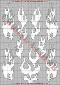 Kit de máscara de pintura corporal de radiocontrol SKL2018P-X Skull Flame en colores - Imagen 1 de 4