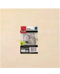 PLAID SQUARE WOOD PANEL FRAME 12x12" DIY Decor Paint Wood Burn Decoupage Crafts  - Picture 1 of 2