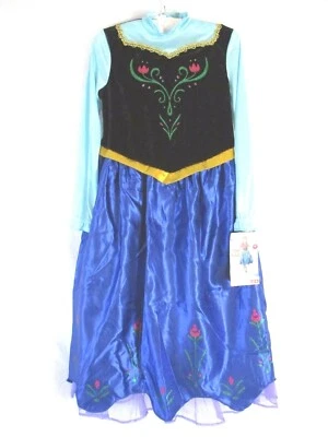 Nuevo Disney Frozen Anna Disfraz Vestido Azul Halloween Juegos con disfraces Capa Niñas M HA8d  Foto 1 de 4