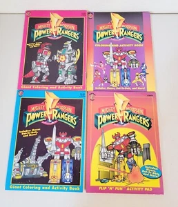 4 Vintage 1994 Saban Mighty Morphin Power Rangers Coloring & Activity Books - Picture 1 of 8