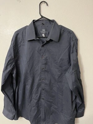 Geoffrey Beene Black Comfort Stretch Slim Fit Long Sleeve Button Up 17.5 XL - Image 1 of 4