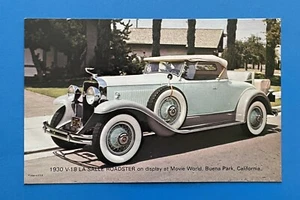 Car 1930 V-18 La Salle Roaster Movie World Buena Park California Card - Picture 1 of 2