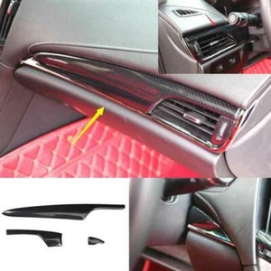 Fit For Cadillac ATS 2013-2019 Carbon Fiber Central Console Dashboard Strip Trim - Picture 1 of 6
