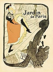 TOULOUSE LAUTREC POSTER - Jane d'Avril Jardin de 16X20 - Picture 1 of 1