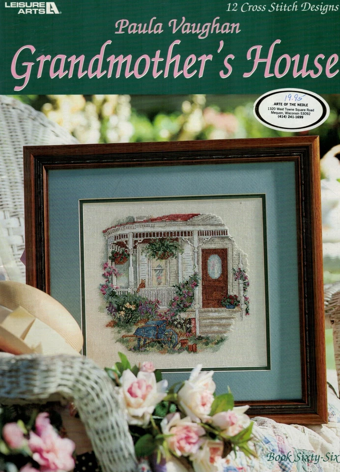 Vtg Paula Vaughan Grandmother's House Cross Stitch Designs 1998 Bk 66 - Image 1 of 2