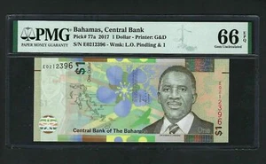 Bahamas One Dollar 2017 P77a Uncirculated Graded 66 - Picture 1 of 2