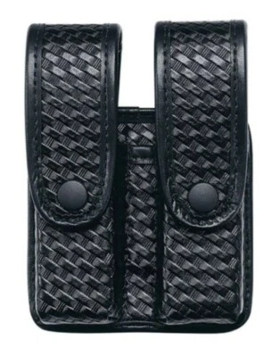Uncle Mike's 74367 Mirage Basketweave Double Stack Duty Divided Mag Case - Image 1 of 4